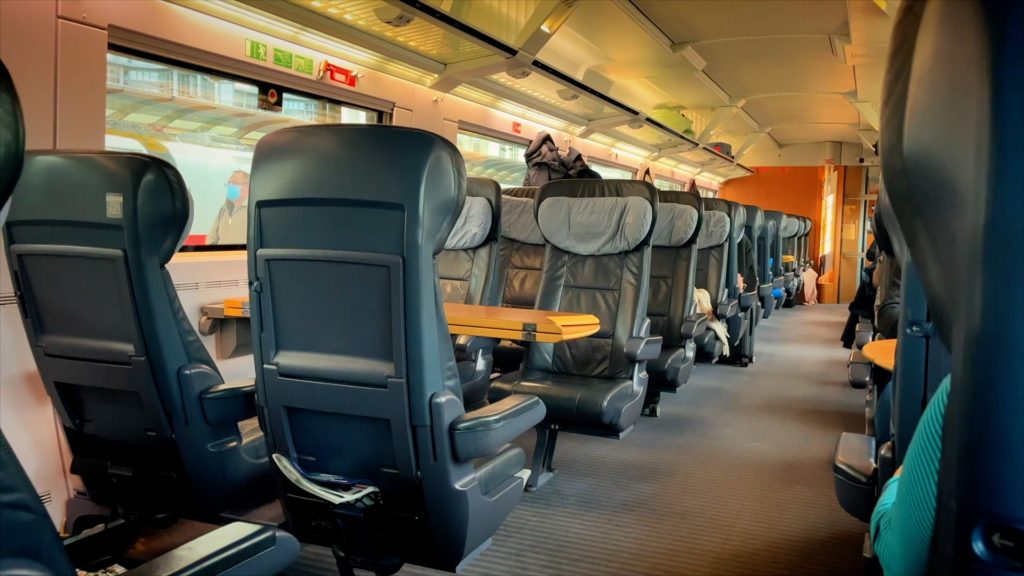 getting on the 1st class train in germany