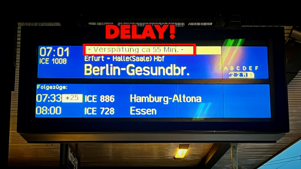 train travel in germany delay