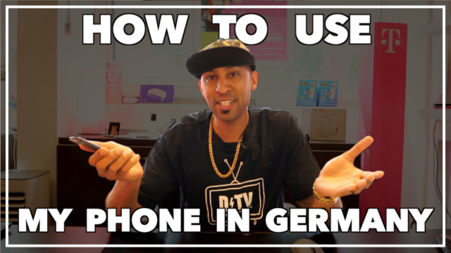 a man holding a phone and asking how to use my phone in germany