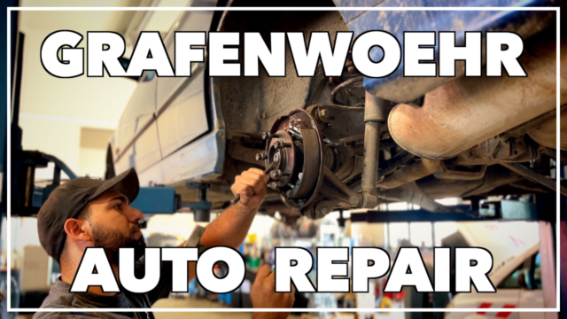 man working on auto repair in grafenwoehr germany