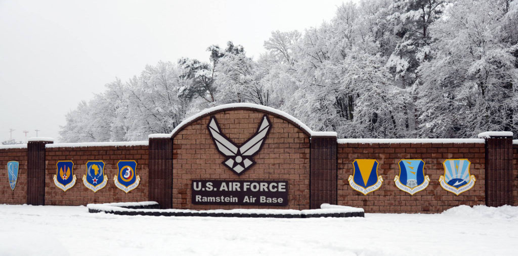 Ramstein air base us air force sign