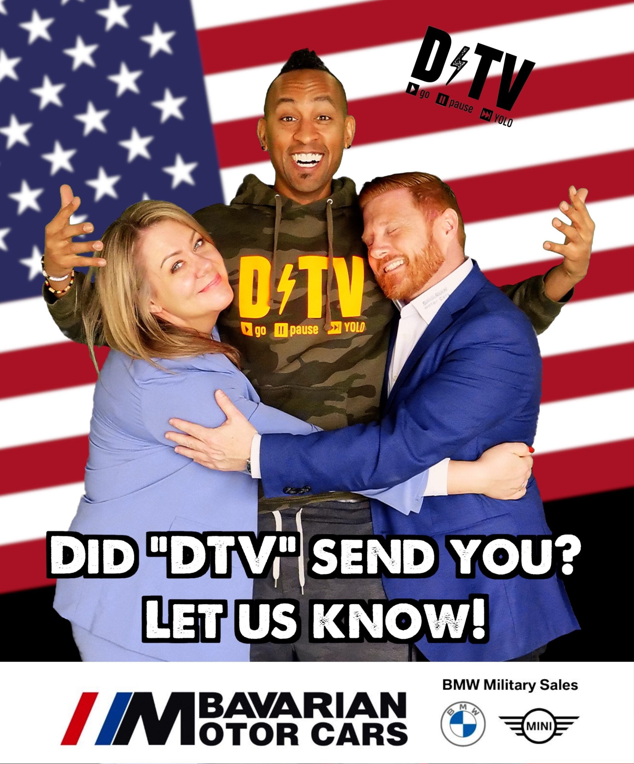 DTV Daniel Television featured with Bavarian Motor Cars BMW Military Sales supporting the U.S. military community