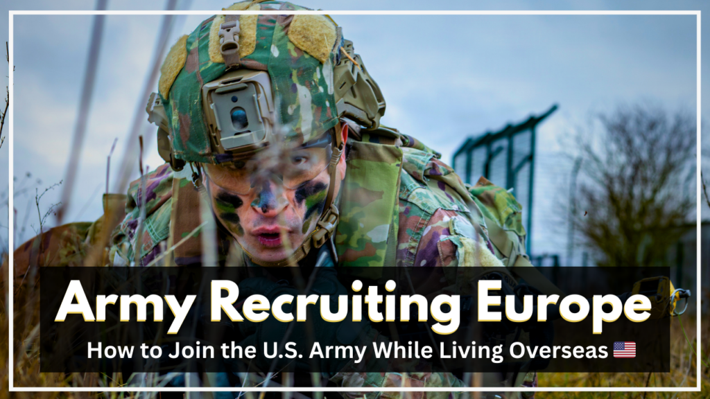 US army soldier training in the field. Learn how to join the US army while stationed overseas with army recruiting Europe